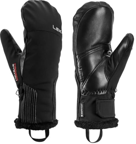 LEKI Vallarta 3D Woman Mitt Damen Skihandschuhe Fäustlinge 654805501 Größe 7,5, Schwarz