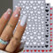 TELAIN 3D Heart Nail Stickers Set, 6 Sheets Valentine's Day Nail Design, Self-Adhesive Nail Stickers for Romantic Nail Art, Ideal for Home and Salon Use
