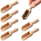 6 PCS Small Wooden Spoons,Salt Spoon,Natural Mini Wooden Spoons,Small Spoons for Spices Jars,Easy to Clean,Suitable for Kitchen,Bath Salt,Powder,Tea