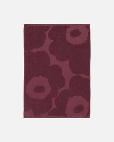 Marimekko Unikko solid Hand Towel 50x70 cm, Burgundy