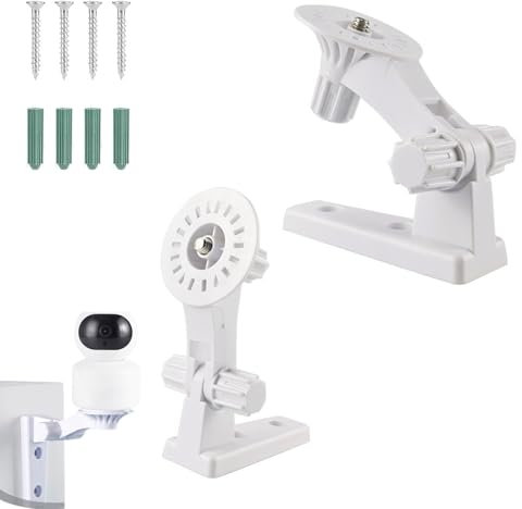 Soporte de Pared Compatible con TP-Link Tapo C200/C210/C220/C225/C211/Tc70 Soporte de Pared con Ángulo Ajustable de 180 Grados Soporte Camara Vigilancia para cámara,Blanco