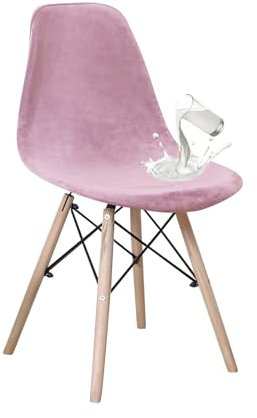 SUIOKPO Coprisedie con Schienale, Copertura delle Sedia Lavabile Estraibile Coprisedia Moderna Elastica Coprisedia, Fodere per Sedia Adatta per Casa,Hotel,Rosa,1 PCS