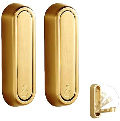 2 Stück Wandhaken Klappbar, Kleiderhaken Wand Klappbar, Premium Wandhaken Gold, Platzsparende Lösung Für Büro, Schule Und Zuhause, Coat Hooks Robustes Design Mit Einfachem Faltmechanismus