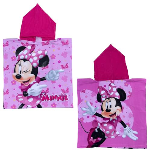 Poncho mare Minnie Disney accappatoio per bambini in microfibra di poliestere dimensioni 50 x 100 cm spiaggia piscina