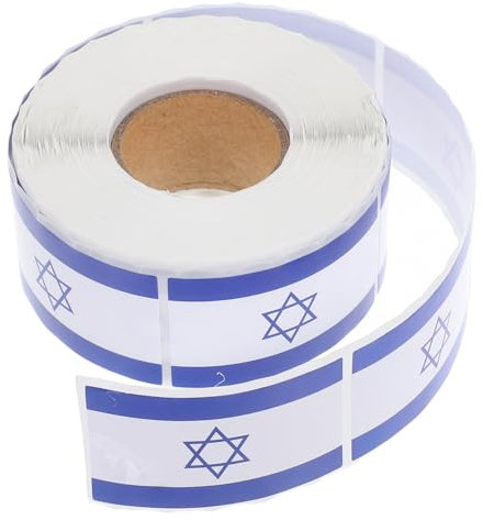HOODANCOS Israel Flaggenaufkleber Rolle Mit Robustem Material Vielseitig Einsetzbare Koffer Und Planeraufkleber Rückstandsfrei Abziehbar Patriotisch Für Auto Laptop Scrapbook
