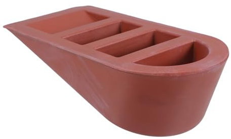 JUMPLAWN Heavy Duty Rubber Door Stopper Wedge Large Size Brown Garage Door Slam Preventer Floor for Home and Warehouse