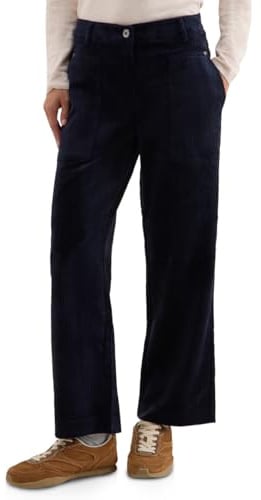 Cecil Wide Leg Cordhose urban Dark Blue 30