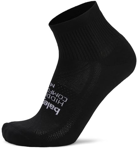 Balega Unisex Adult Hidden Comfort Quarter Performance Athletic Running Socks (1 Pair), Large, Black