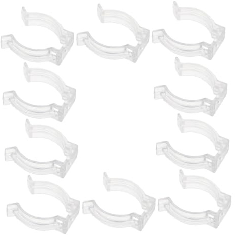 10 Lampenröhrenclips Transparente aus Stück Kunststoff | Weiß, Runde Ausführung für Büro und Zuhause, Einfache Montage und Sichere Fixierung