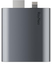 Adattatore RayNeo HDMI 2.0 (HDR10) per iPhone 14 & precedenti con Lightning/HDMI, batteria integrata & carica durante l'uso, 1080P@120Hz - per occhiali AR Air 4 Pro | Per iPhone 14 e vecchi con Lightning/HDMI, batteria e ricarica durante l'uso, 1080p a 120 Hz