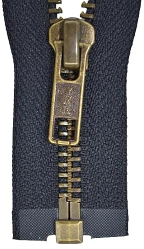 YKK Reißverschluss 1 Wege teilbar schwarzblau 60 cm Metall Metallzähne