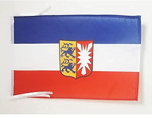 AZ FLAG - Flagge Schleswig-Holstein - 45x30 cm Mit Kordel - Schleswig-Holstein Fahne 30 x 45 Cm - Flaggen