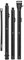 RAILBLAZA Unisex ND-120 Nuevo 2023-MASTILILLO TELESCÓPICO 1000 DE 630MM A 1060MM, Schwarz, Heights 380mm, 680mm or 980mm
