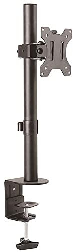 StarTech.com Single Monitor Desk Mount - Single Screen Heavy Duty Pole Mount for up to 34inch VESA Compatible Displays - Ergonomic Height Adjustable Monitor Arm Mount - Desk Clamp/Grommet (ARMPIVOTV2)