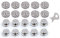 Tenax-Set 10 x Oberteil, 10 x Stoffschraube, 1 x Schlüssel für Stoffe und Planen