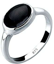 Elli Ring Damen mit Onyx Edelstein 925 Silber