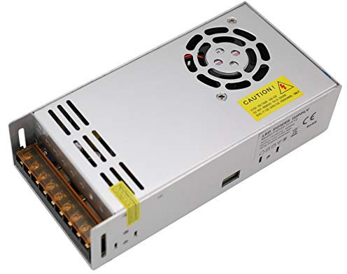 Daxpoo Alimentatore 12v Volt 350W Led Striscia Lampadine Modellismo Sottile Lampada Da Esterno Adattatore Trasformatore (PS350-DP12)