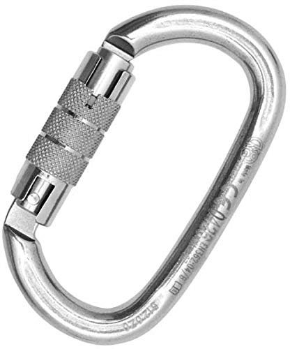 KONG Ovalone Edelstahl-Karabiner Twist Lock Karabiner für Erwachsene, Unisex, Edelstahl (Silber), Einheitsgröße