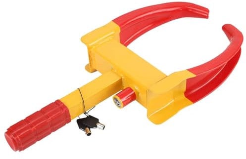 Youyijia Wheel Clamp Heavy Duty, Car Security Wheel Clamp Antitheft Locking Devices Caravan Car Van Trailer Lock with Keys Wheel for Caravan