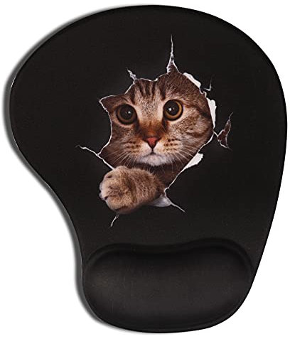 AOKSUNOVA Mauspad mit Gelkissen - Ergonomisches Mauspad mit Handgelenkauflage - Gel