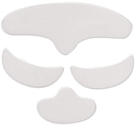 Faltenpflaster, 4 teiliges Anti Falten Silikonpflaster Pad Hautlifting Wiederverwendbare Stirn Augen Gesicht Kinnpflaster für Frauen zur Reduzierung von Augen und Mund und Oberlippenfalten