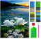ARTULIO Diamond Painting Set - Schwanenpaar im Sonnenuntergang - 30x40 cm – 5D Diamant Painting Bilder, Diamond Painting Erwachsene