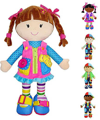 June Garden 15 Belle Montessori Learn-to-Dress Plush Doll