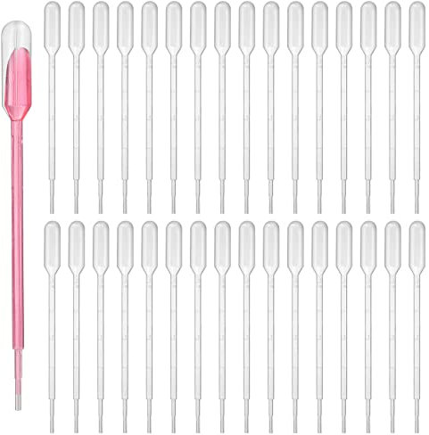 300 Piezas Pipetas de Transferencia, 1ml Pipetas Reutilizables Transparentes, Pipetas Graduadas, Gotero de Pipetas Plástico para Laboratorio, Experimento