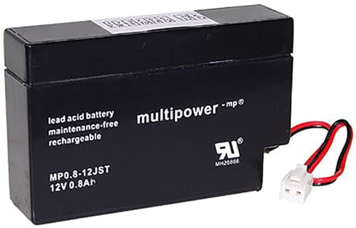 Blei-Akku Multipower MP0.8-12JST, 12 Volt, 0,8 Ah