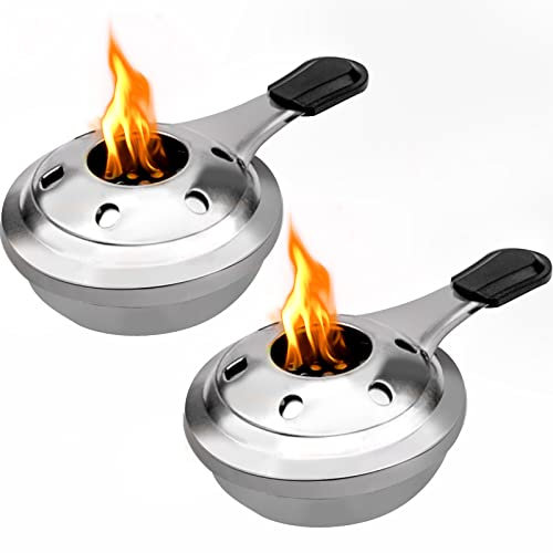 MINSHUXI Pentola per Alcol Fornello ad Alcool Portatile Mini Fornello ad Alcool Pentola ad Alcool in Acciaio Inox con Maneggiare Antiscottatura per Campeggio Esterni Barbecue