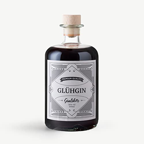 Hüttenzauber Glühgin Waldbeere - Mischverhältnis 1:6 (1 Flasche = 3 Liter Glühgin) - Alkoholgehalt: 36% vol - Christmas Gin Geschenk als tolle Glühwein und Glühmost Alternative