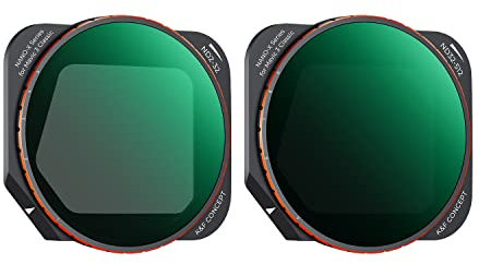 K&F Concept Variabler ND Filter, 2er Pack ND2-32 Filter,ND32-512 Filter Kompatibel mit DJI Mavic 3 Classic