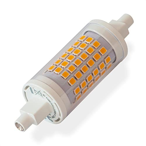 INNOVATE R7S LED 78mm dimmbar | LED Halogen Ersatz | 230V LED Leuchtmittel R7S für Deckenfluter | LED Halogen Ersatz für Stehlampe dimmbar | SMD LED Halogenstab CRI80 3000K Warmweiß 78mm