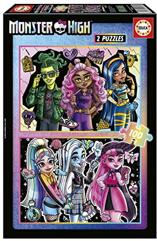 Educa - Puzzleset 2x100 Teile | Monster High. Puzzle für Kinder ab 6 Jahren, Puzzleset, Kinderpuzzle (19704)