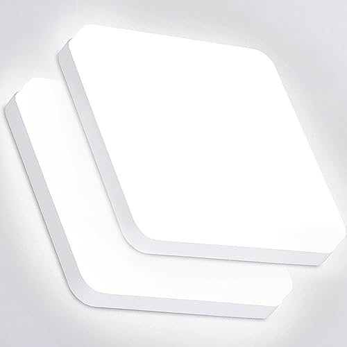 Eyesgood Deckenlampe 36W Deckenlampe 2 Stück LED Deckenleuchte Küchenlampe 3240LM Deckenbeleuchtung für Wohnzimmer Schlafzimmer Badezimmer IP44 Badlampe