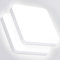 Eyesgood Plafonnier LED 36W Lot de 2 Luminaire Plafonnier Étanche IP44 Blanc 6500K 3240LM Carré Lumières de Salle de Bain Lampe de Plafond pour Salle de Bain, Balcon, Couloir, Cuisine, Garage