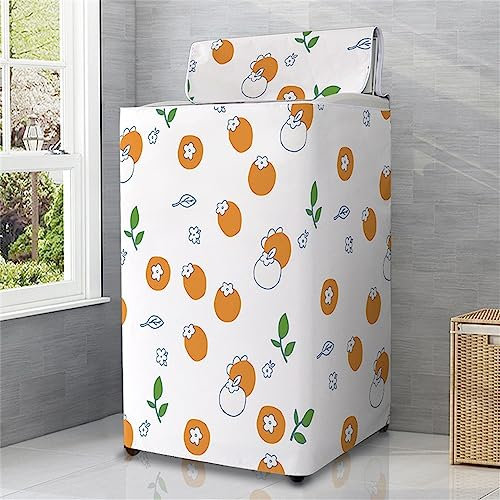 Odot Copertura Lavatrice per Asciugatrice, Coprilavatrice per Lavatrice a Carica Dall'alto Resistente con Cerniera, Fodera per Impermeabile Antipolvere (Arancia,XS)