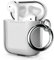 ULAK für AirPods 2&1 Hülle, Durchsichtig Stoßfest Hülle Dünn Schutzhülle mit Karabiner Transparent Ladecase für Apple AirPods 2/AirPods 1 (LED an der Frontseite Sichtbar) - Schwarz