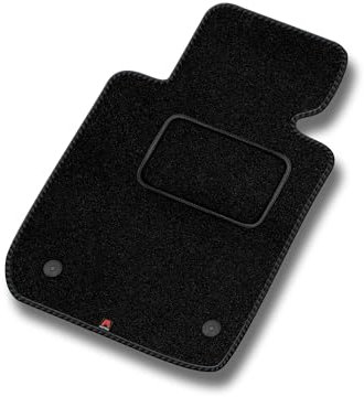 MOTOS Velours Standard Fahrermatte 1-teilig passend für Volkswagen Golf V 2003-2009 runde Befestigungen - Standard, Gewebt, Schwarz Fahrerseite - Erleben Sie neuen Fahrkomfort mit einem Velours-Fahrer