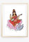 Din A4 Kunstdruck ohne Rahmen - Göttin Saraswati - Hindu Yoga Shakti Hinduismus Brahma - Druck Poster Bild