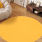 TAPISO Mono Rund Teppich Kurzflor Indoor Outdoor UV-beständig Gelb Einfarbig Wohnzimmer Schlafzimmer Kinderzimmer Modern Design ÖKO-TEX 240 x 240 cm