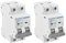 Heschen Lot de 2 disjoncteurs miniatures DC HSB6C-DC, 2 pôles, DC500V 40A, Disjoncteur de puissance photovoltaïque, pour système photovoltaïque solaire, panneaux solaires, système de treillis (40A)