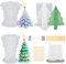 3 Stück Weihnachtsbaum Kerzenform Silikon, Kerzenformen Zum Gießen Set mit 1 Ständer, 3 Stäbe, 40 Kerzendochte und 1 Aufkleber, silikonform tannenbaum für DIY Weihnachten Handwerk Ornamente