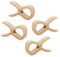 tuuli Lot de 4 grandes pinces à linge en bois pour plage, chaise longue de plage, yacht, poussette, linge