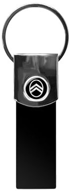 Citroen Porte-clés noir officiel, logo nouveau noir, Noir, Taglia unica