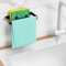 KEMDH Schwammhalter Küche, Edelstahl Spültuchhalter Hängend, 2 in 1 Schwammhalterung, Lappenhalter Spülbecken für Schwämme, Bürsten und Lappen, Spülbecken Organizer, Schwarz