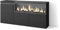 Skraut Home | Credenza, Mobile, Cucina | Madia, mobile ingresso | 160 | 3 Porte | Camino elettrico XXL | Stile moderno | Nero