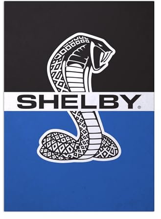 Displate - Poster aus Metal - Carroll Shelby - Shelby Super Snake - Shelby Snake - Größe M - 32x45cm Matt