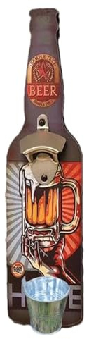 Abrelatas de pared, abridor de botellas de pared - Abrelatas de pared | Abrebotellas con colector de, abrelatas de cerveza de pared vintage para hombres
