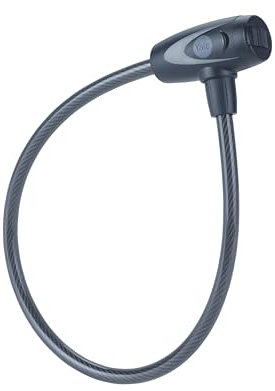 Yale Cavo di sicurezza con chiave Serie Essential YCK0/10/60/2 spessore 10mm, lunghezza cavo 600mm, Acciaio Trecciato, Incluse 2 Chiavi, Testato con spray salino per 96 Ore, Supporto per Bicicletta
